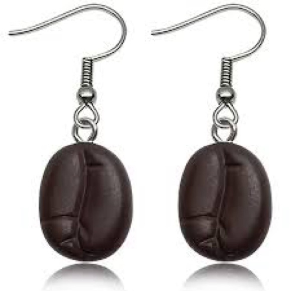 Coffee Bean Dangle Earrings